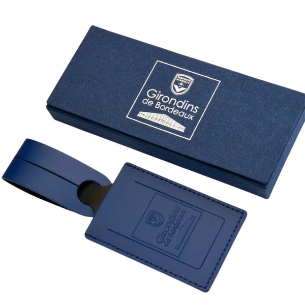 50 étiquettes Pour Bagage En Cuir PU - Carte 70x110mm, Sangle 22cm - Bleu Foncé, étanche, Réglable - 12
