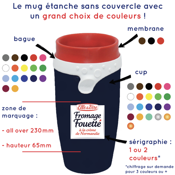 Mug isotherme Publicitaire Twizz 350 mL - 100% France - Cadoétik