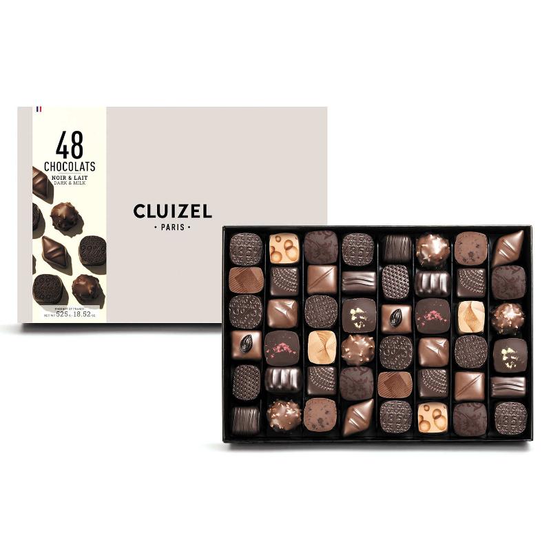 Coffret de 48 chocolats noir & lait CLUIZEL®