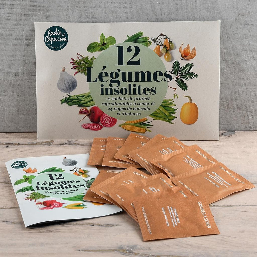 Coffret de 12 légumes insolites Radis et Capucine® fabrication France 🇫🇷