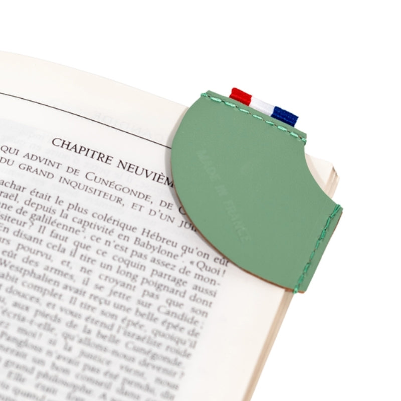 Marque-page en cuir recyclé pour coin de page personnalisable fabrication France 🇫🇷