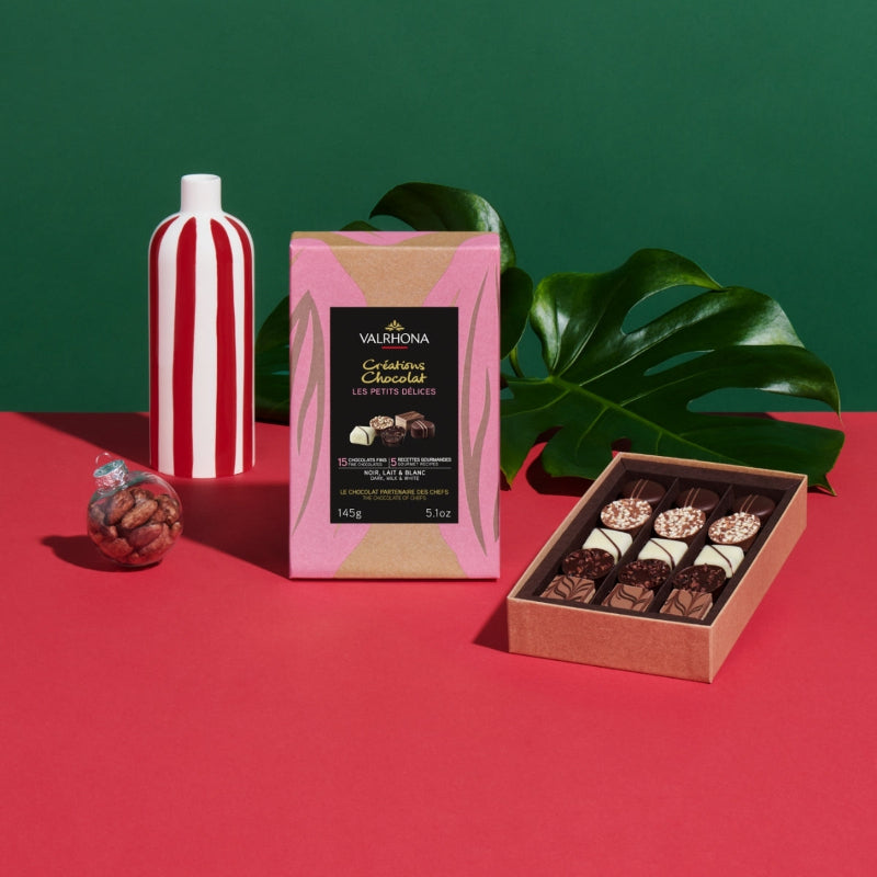 Coffret de 15 chocolats noir, lait et blanc 145g Valrhona® fabrication France 🇫🇷- Le Cadeau Français