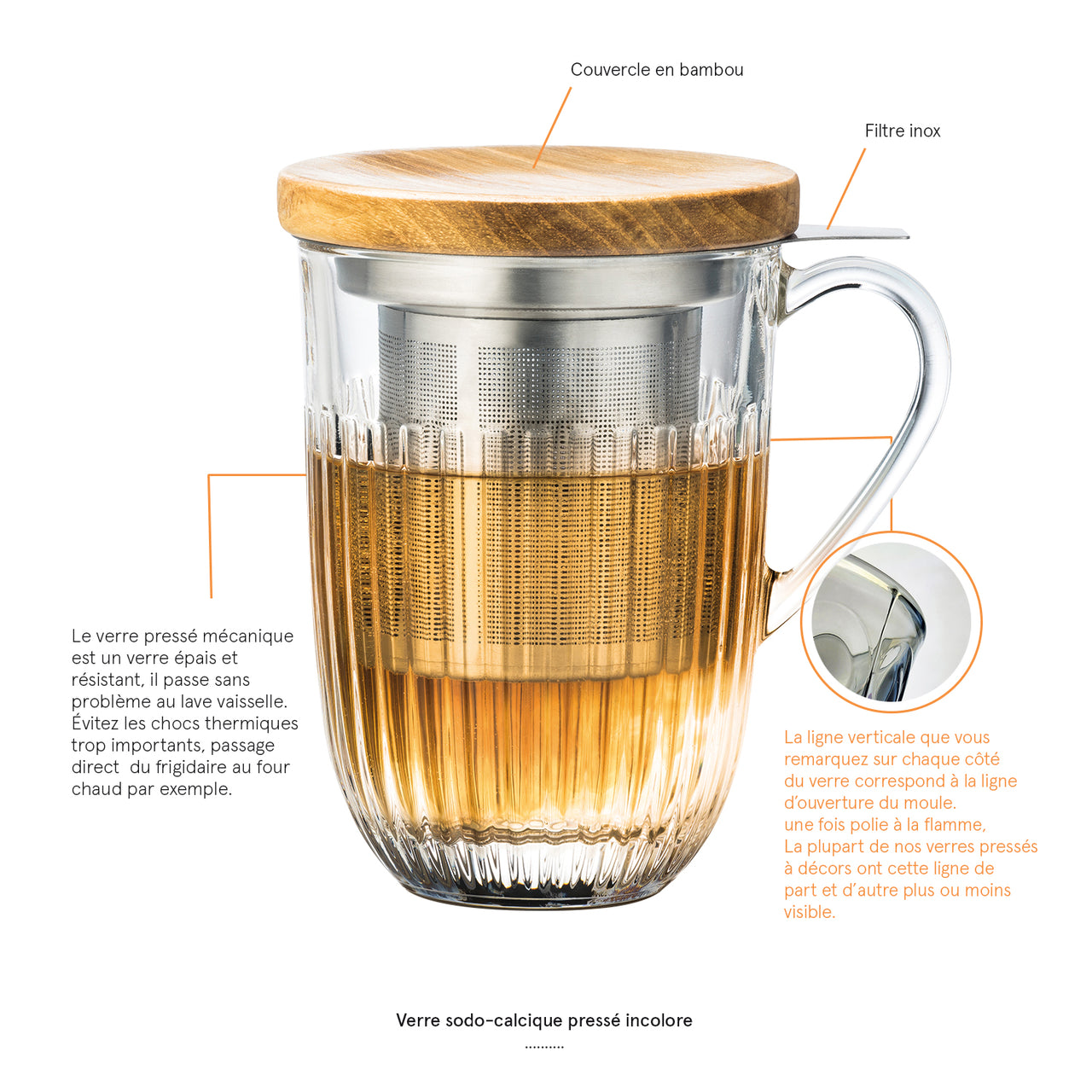 Tisanière en verre La Rochère® 🇫🇷