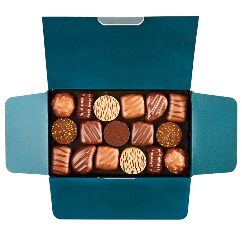 Ballotin de chocolats noir, lait et blanc Schaal® fabrication France 🇫🇷