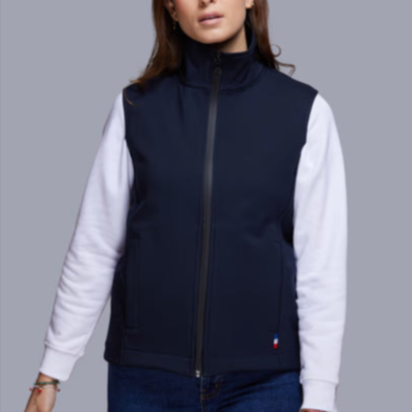 Bodywarmer softshell Femme personnalisable fabrication France 🇫🇷-Le Cadeau Français®