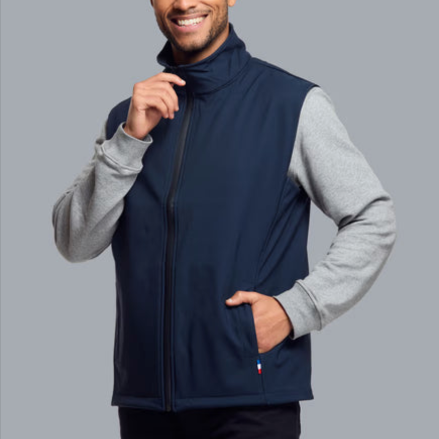 Bodywarmer softshell Homme SEMNOZ personnalisable fabrication France 🇫🇷-Le Cadeau Français®