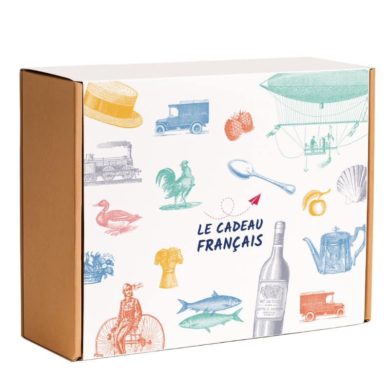 Boîte à cadeaux décorée gravures anciennes - Le Cadeau Français
