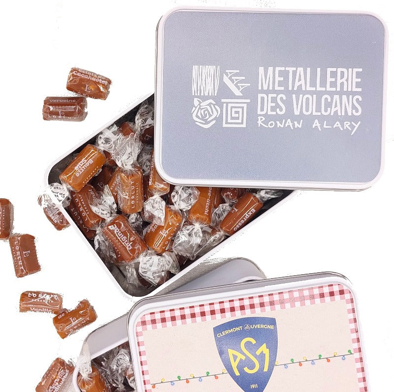 Boîte de caramels tendres artisanaux personnalisée