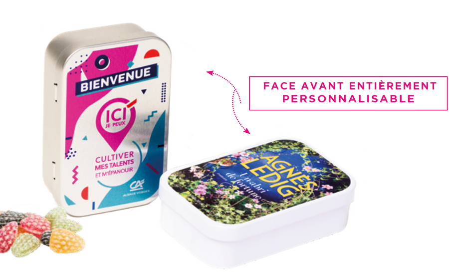 Bonbons des Vosges 50g en boîte métal personnalisée fabrication France 🇫🇷-Le Cadeau Français®