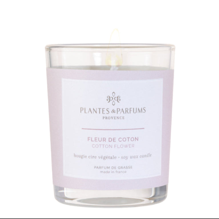 Bougie Fleur de Coton Plantes & Parfums® fabrication France 🇫🇷