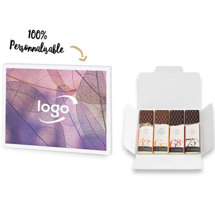 Coffret 4 barres de chocolat 10g