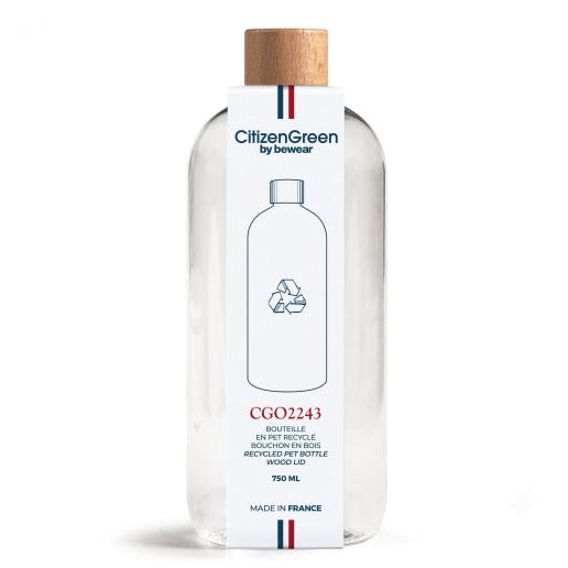 Gourde Bubu en plastique recyclé ♻️ translucide personnalisable 🇫🇷