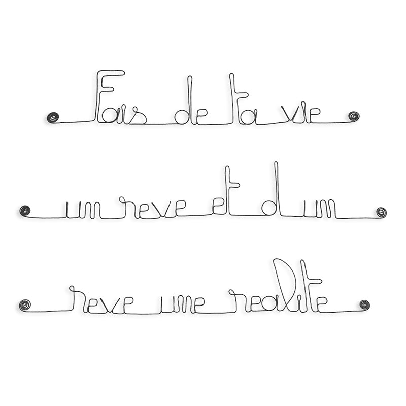 Décoration murale avec citations en métal Bijoux de Mur® fabrication France 🇫🇷