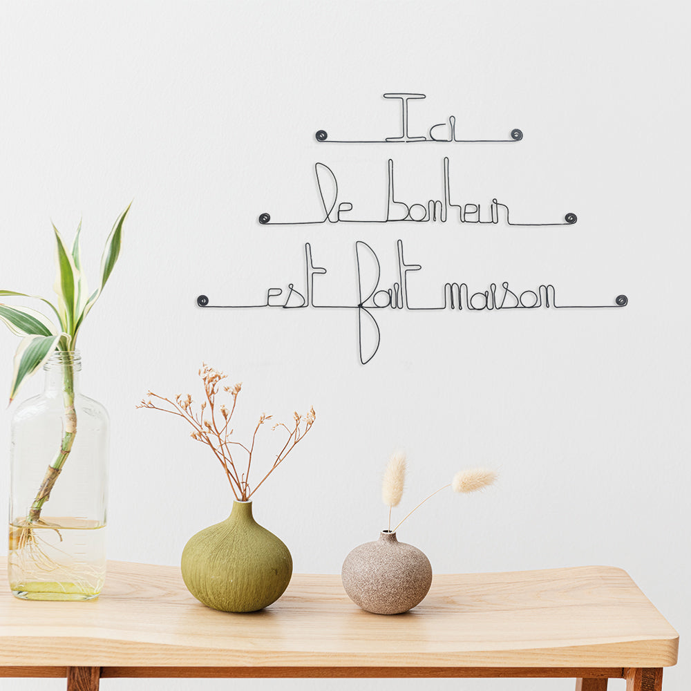 Décoration murale avec citations en métal Bijoux de Mur® fabrication France 🇫🇷