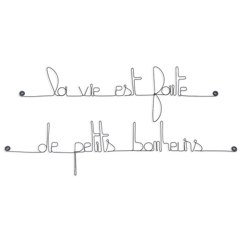 Décoration murale avec citations en métal Bijoux de Mur® fabrication France 🇫🇷