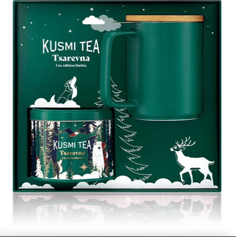 Coffret Tsarevna thé noir aromatisé 120g avec tisanière 36 cl Kusmi Tea®