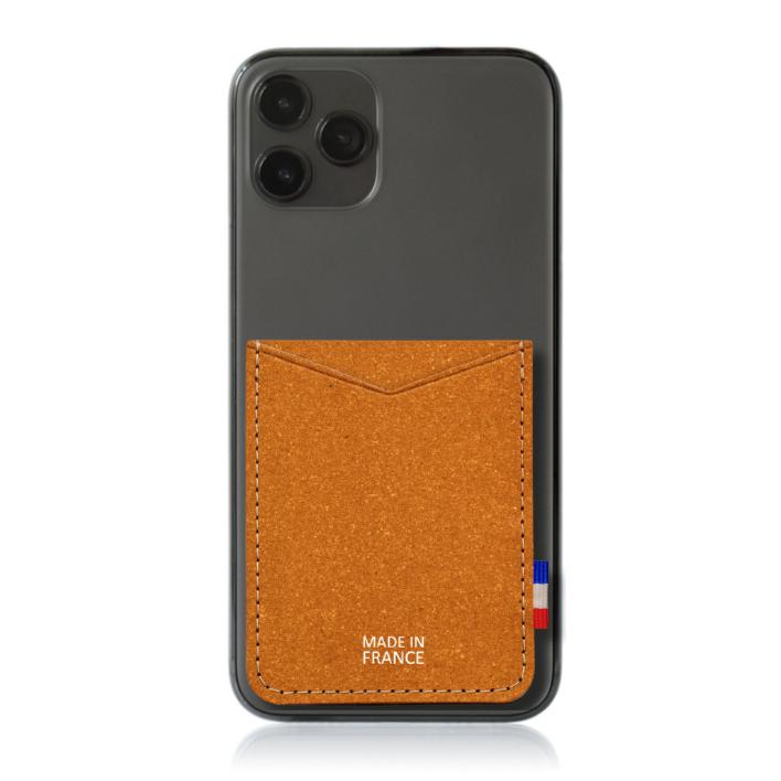 Porte-cartes adhésif pour smartphone en cuir recyclé♻️ personnalisable fabrication France 🇫🇷