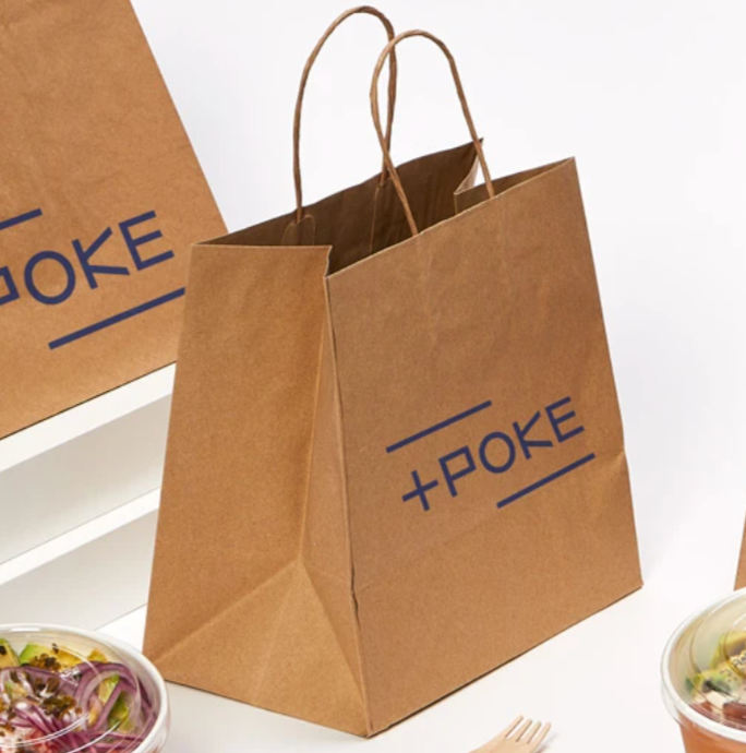 Sac en papier avec poignée personnalisé