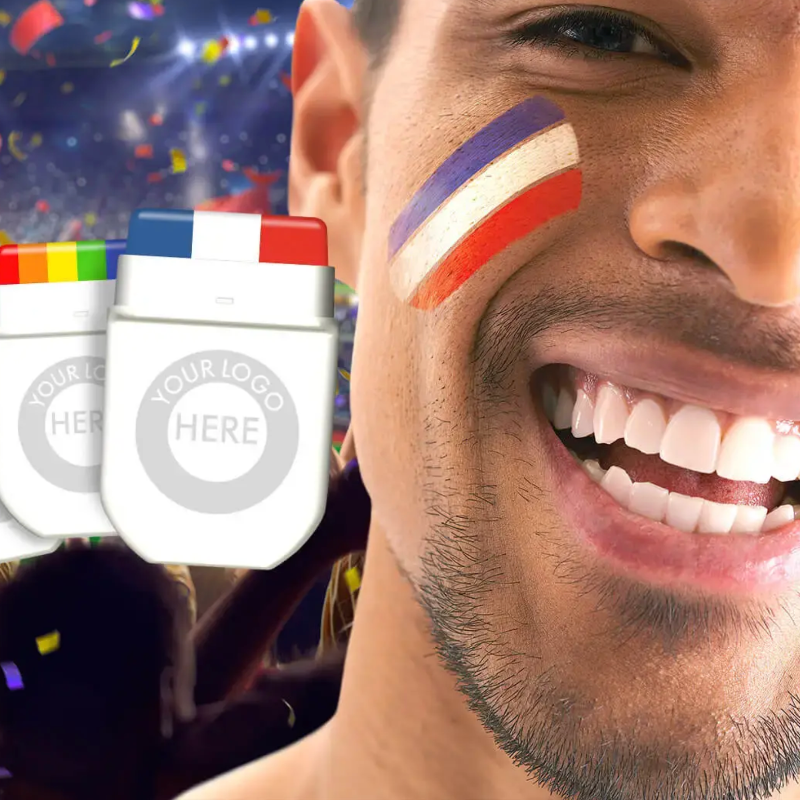 Crayon de maquillage pour supporters Fanbrush™ personnalisable fabrication France 🇫🇷