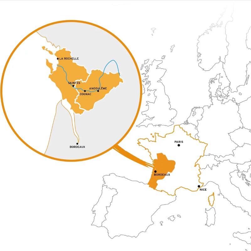 Bouteilles de spiritueux Bio élaborés en Charentes Max&O®