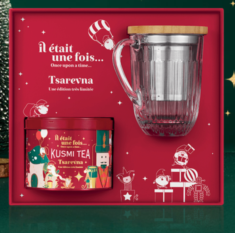 Coffret Tsarevna thé noir aromatisé 120g + tisanière 36 cl Kusmi Tea®