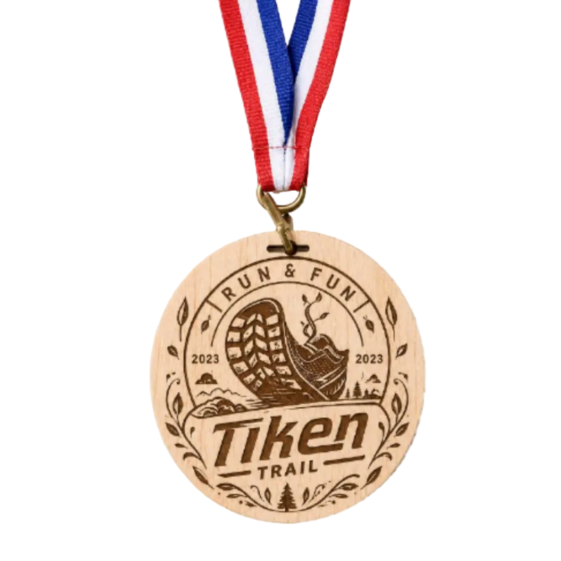Médaille en bois ronde 8,5 cm personnalisable 🇫🇷