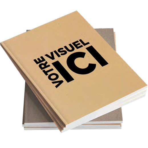 Carnet de notes A5 à dos carré collé couverture souple en papier upcyclé