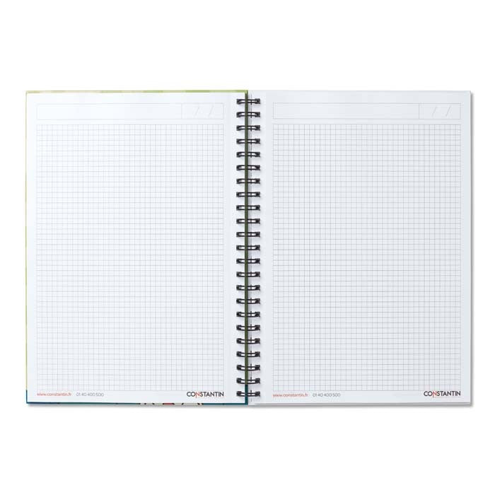 Carnet de notes A5 à spirales couverture souple personnalisé impression quadri