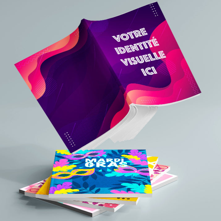 Carnet de notes A5 dos carré collé couverture souple personnalisée impression quadri