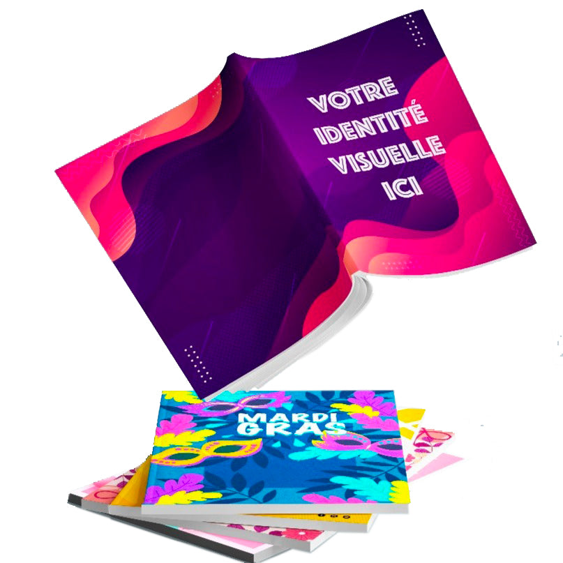 Carnet de notes A5 dos carré collé couverture souple personnalisée impression quadri