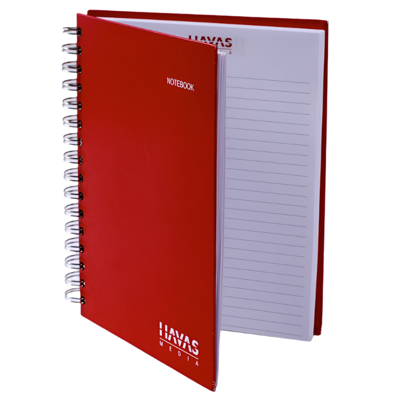 Carnet A5 à spirales et couverture rigide personnalisé impression quadri