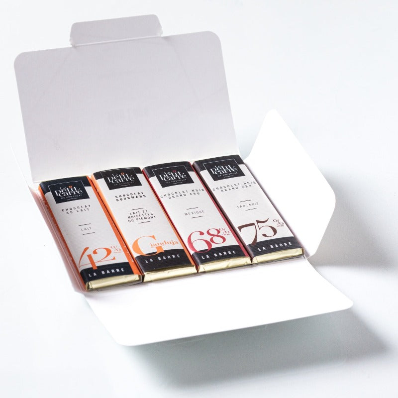 Coffret 4 barres de chocolat 10g