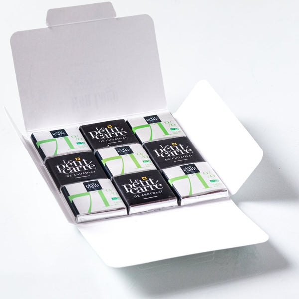 Carte 9 Carrés 4g 71% Bio personnalisable Made in France