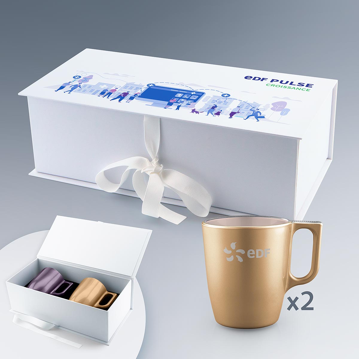 Coffret 2 Mugs 25 cl en verre Luminarc®