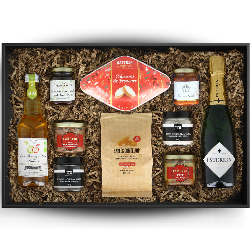 Coffret gourmand "Féérie" 10 produits d'épicerie française premium 🇫🇷
