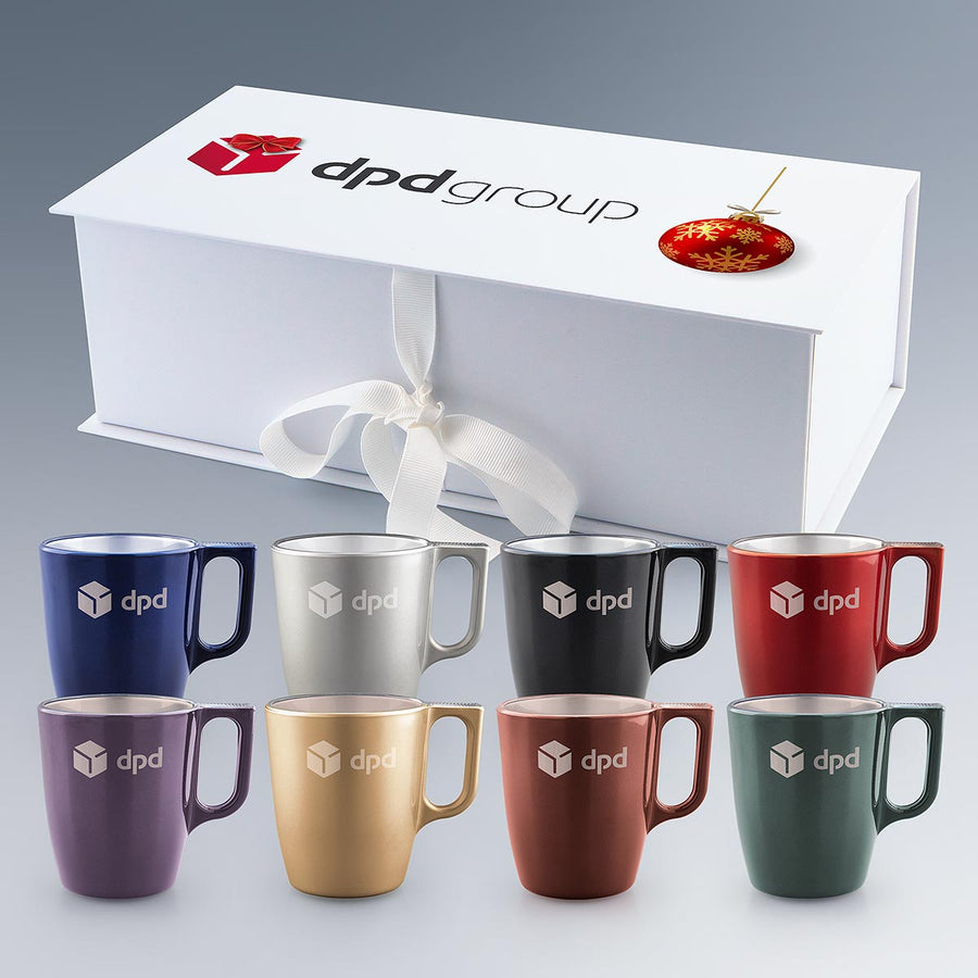 Coffret 2 Mugs 25 cl en verre Luminarc® personnalisés fabrication France 🇫🇷