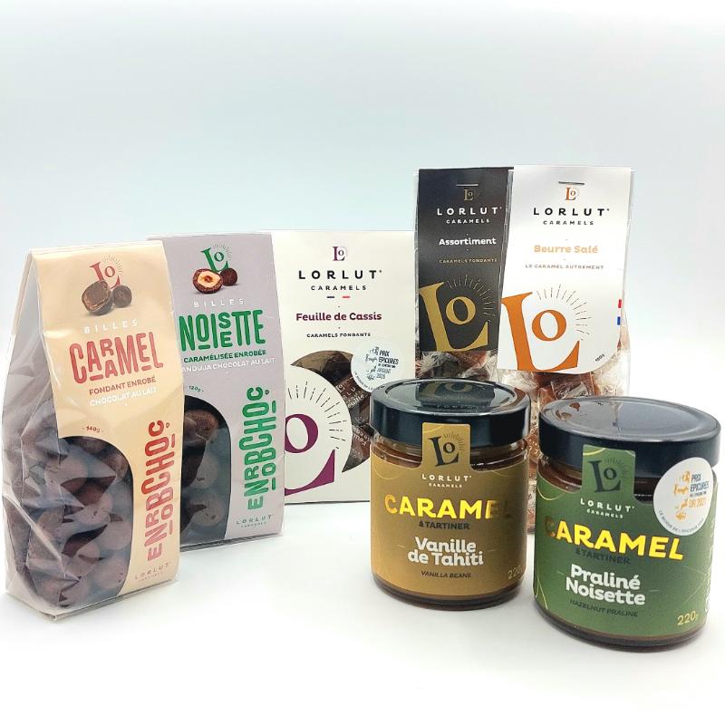 Coffret caramels et pralines artisanaux premium Lorlut®