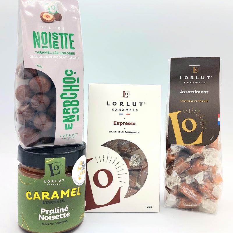 Coffret caramels et pralines artisanaux premium Lorlut®