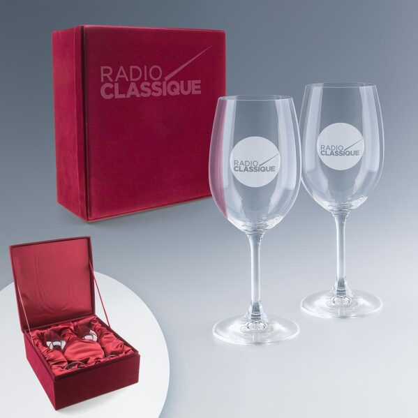 Coffret 2 Verres à Vin Personnalisables gravure - Le Cadeau Français