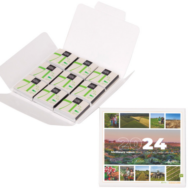 Carte 9 Carrés 4g 71% Bio personnalisable Made in France