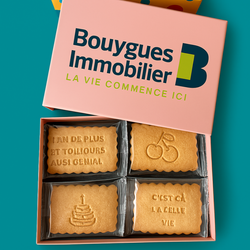 Coffret de biscuits publicitaires personnalisés Le Cadeau Français