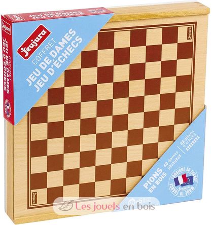 Coffret de jeu de dames et d'échecs personnalisable Made in France Le Cadeau Français