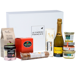 Coffret gastronomique premium avec boîte blanche aimantée Le Cadeau Français