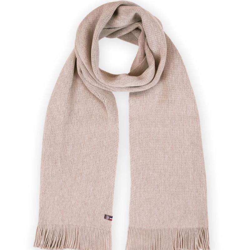 Écharpe Vintage En Laine Bordeaux - Made In France - Longueur 105 Cm - Unisexe