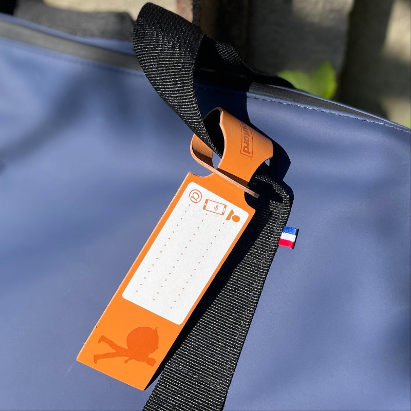 Étiquette à bagage en cuir recyclé Le Cadeau Français