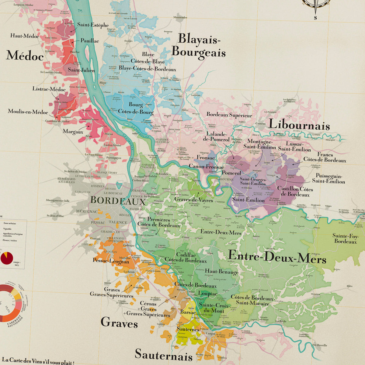 Carte des vignobles de France