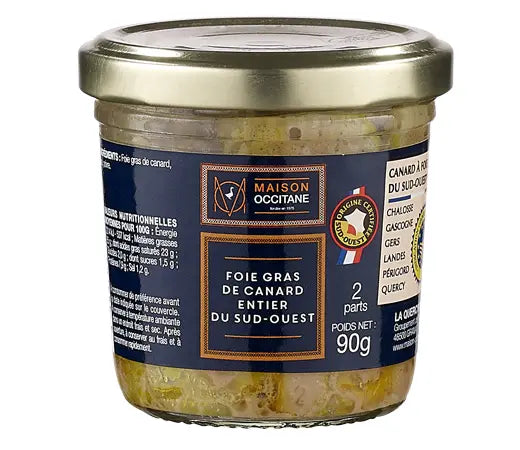 Foie gras de canard entier du Sud-Ouest 90g La Quercynoise - Le Cadeau Français
