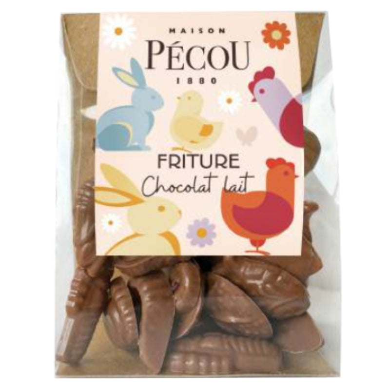 Sachet de fritures de Pâques 100g chocolat lait ou noir Maison Pécou® fabrication France 🇫🇷