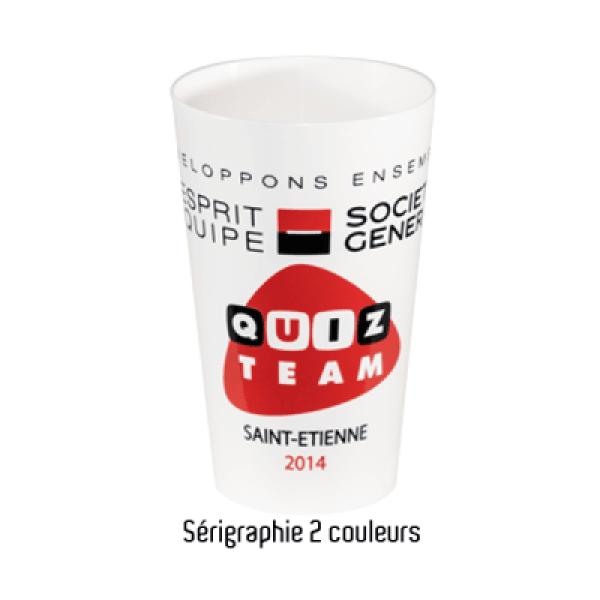 Gobelet En Plastique Réutilisable 25 Cl/ 33 Cl Ml Fabriqué France Récipients Boisson