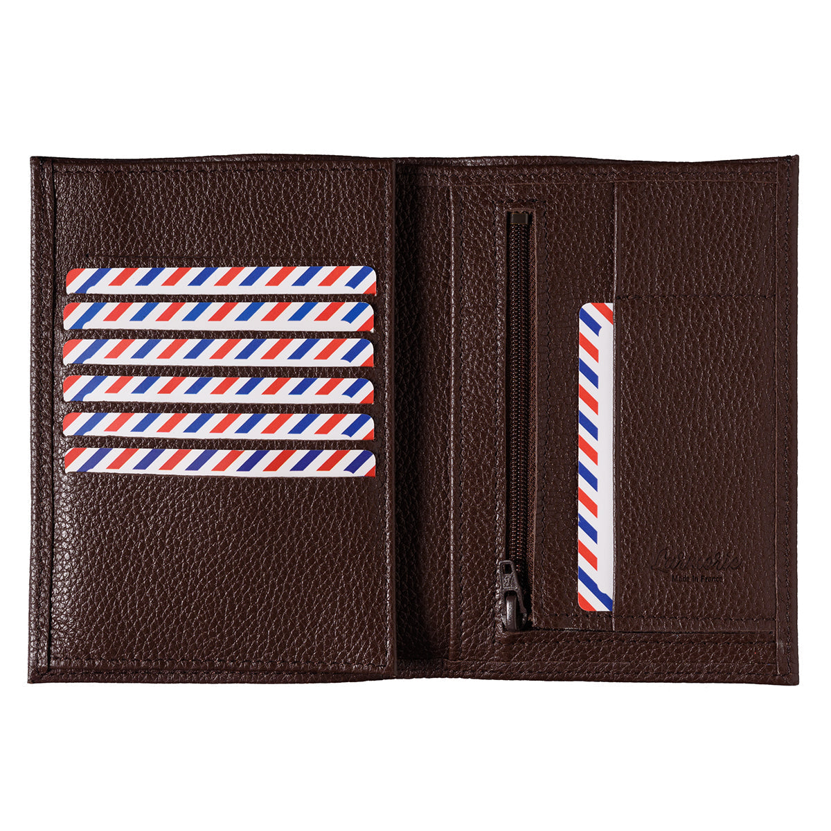 Grand portefeuille ALBERT en cuir grainé Larmorie® Made in France 🇫🇷